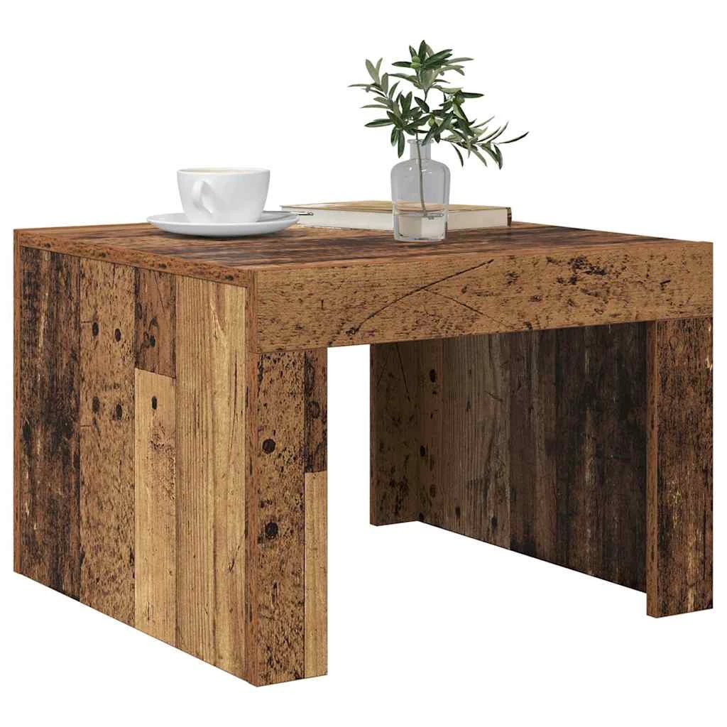 VidaXL Coffee Table 50x50x35 cm Engineered Wood Rustic Living Room Centerpiece For Modern Homes by vidaXL