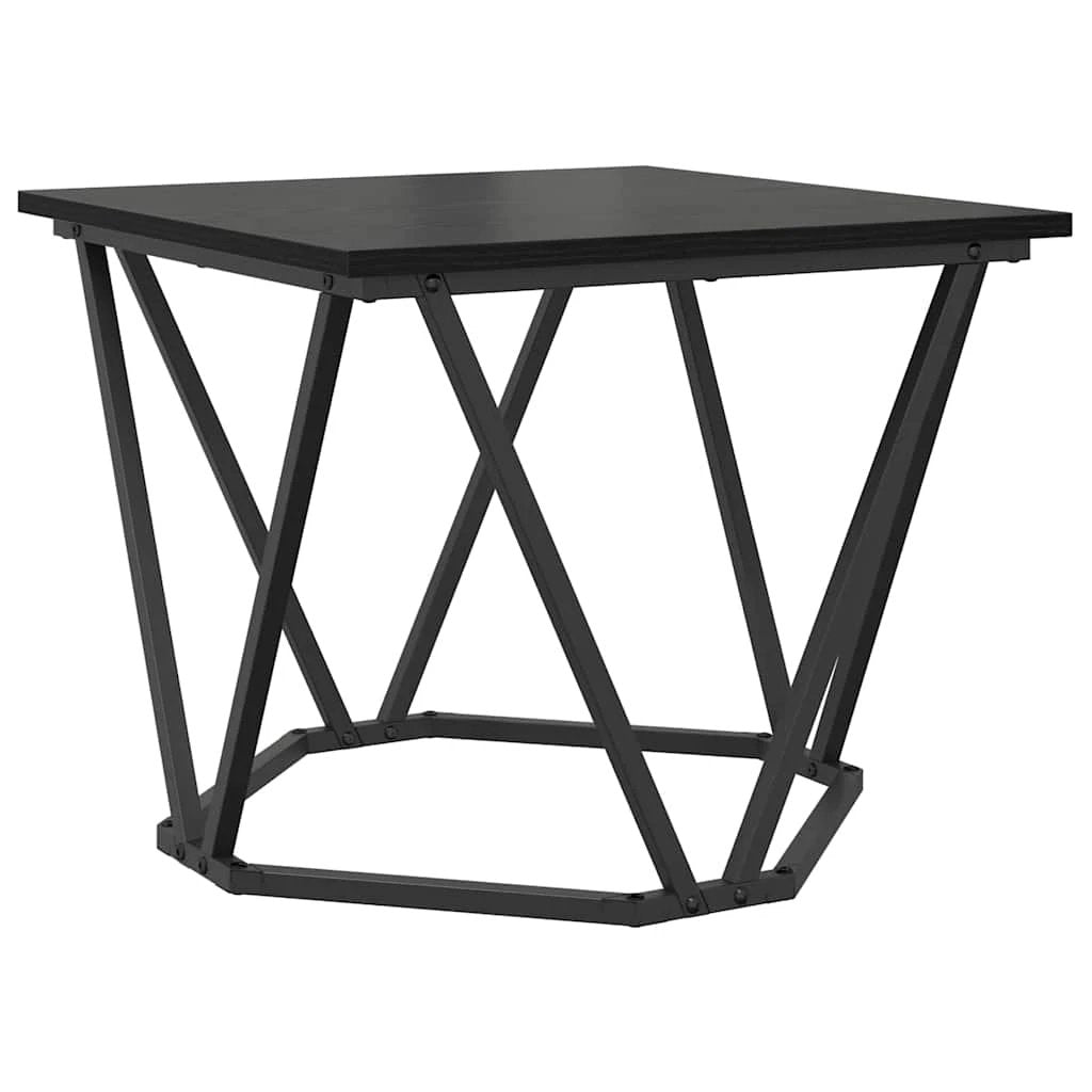 VidaXL Three-Piece Nesting Coffee Tables Black Oak Engineered Wood And Steel Set For Modern Living Rooms by vidaXL