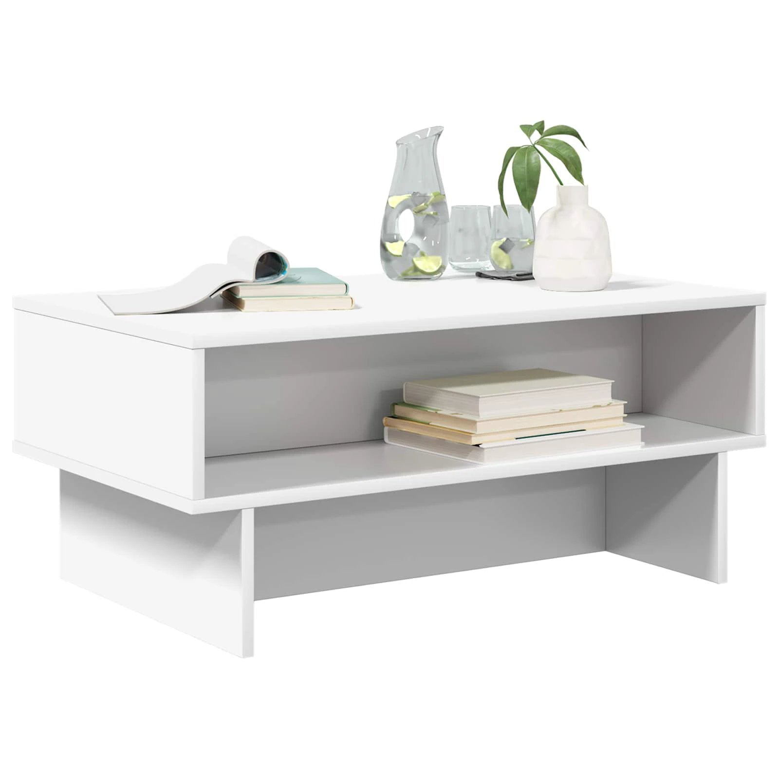 vidaXL VidaXL Coffee Table 80x46x35cm White Wooden Home - Coffee Table