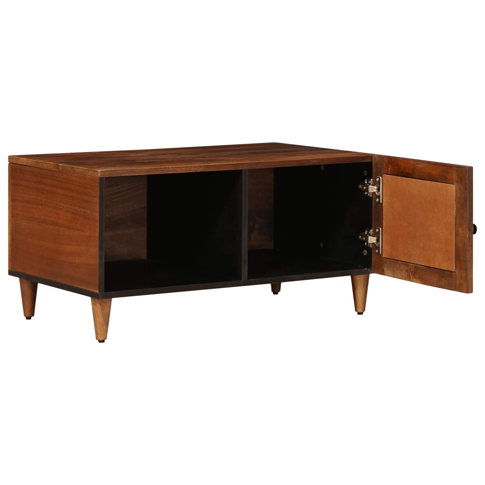 vidaXL VidaXL Coffee Table 80 x 50 x 40 cm Solid Mango Wood with Colorful Mosaic Tile Front for Living Room - Coffee Table
