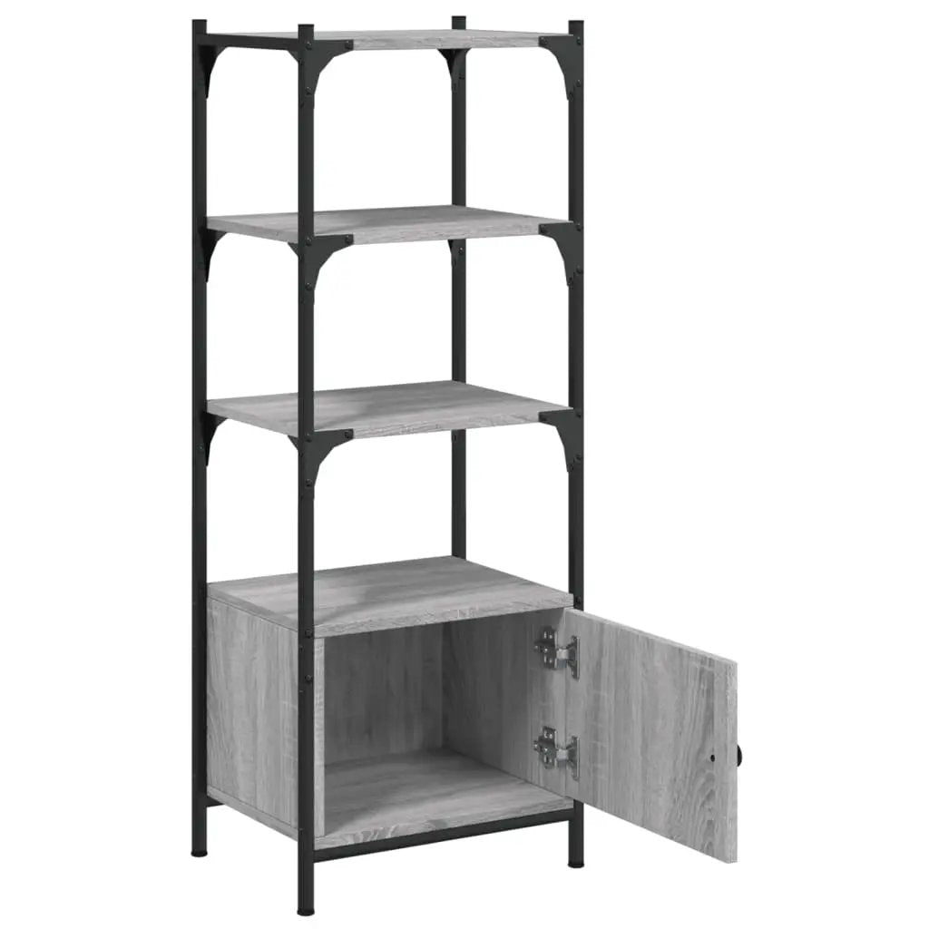 vidaXL vidaXL Bookcase 3-Tier Grey Sonoma 41x30x109.5 cm Engineered Wood - Bookcase