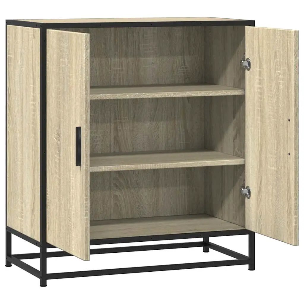 vidaXL vidaXL Sideboard Sonoma Oak 68x35x76 cm Engineered Wood and Metal - Sideboard