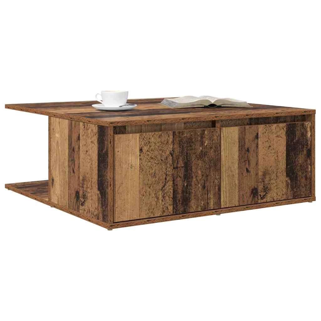 vidaXL VidaXL Coffee Table 80x80x31 Cm Old Wood Finish Engineered Wood Living Room Centerpiece - Coffee Table