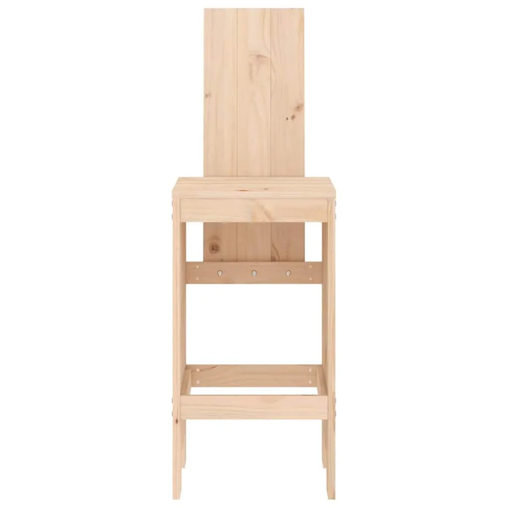 vidaXL vidaXL Bar Stools 2 pcs 40x42x120 cm Solid Wood Pine - Bar Stool