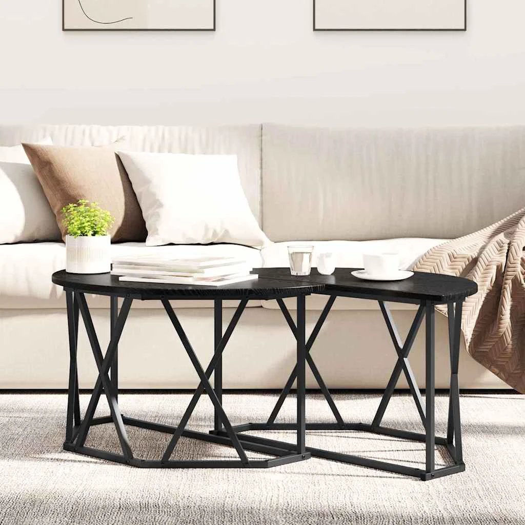 VidaXL Coffee Table 80x80x42 Oak Top Living Room by vidaXL