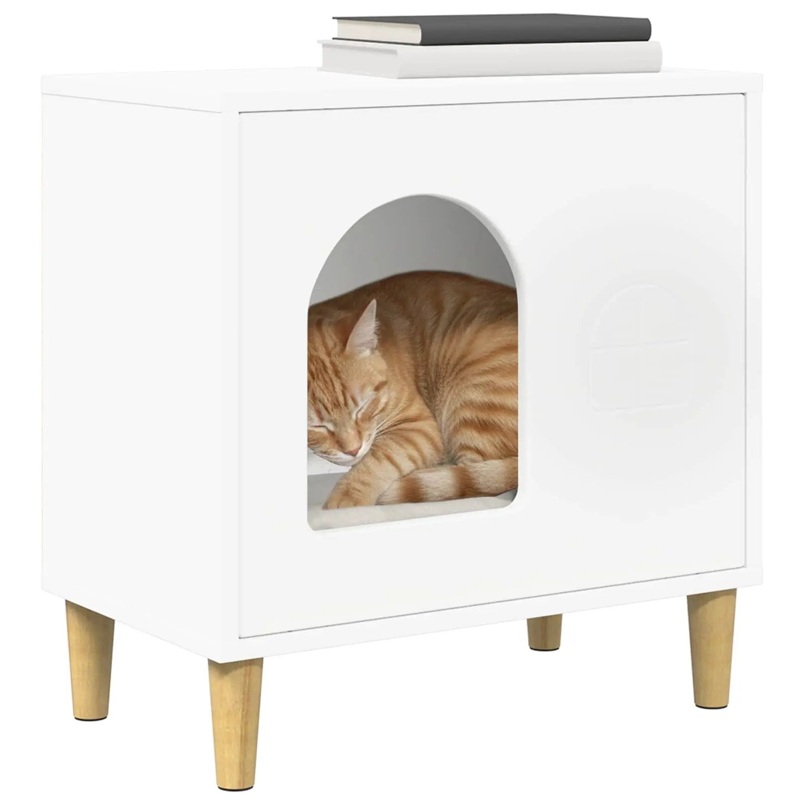 vidaXL vidaXL Cat House White 51 x 30 x 52 cm Engineered Wood - Cat House