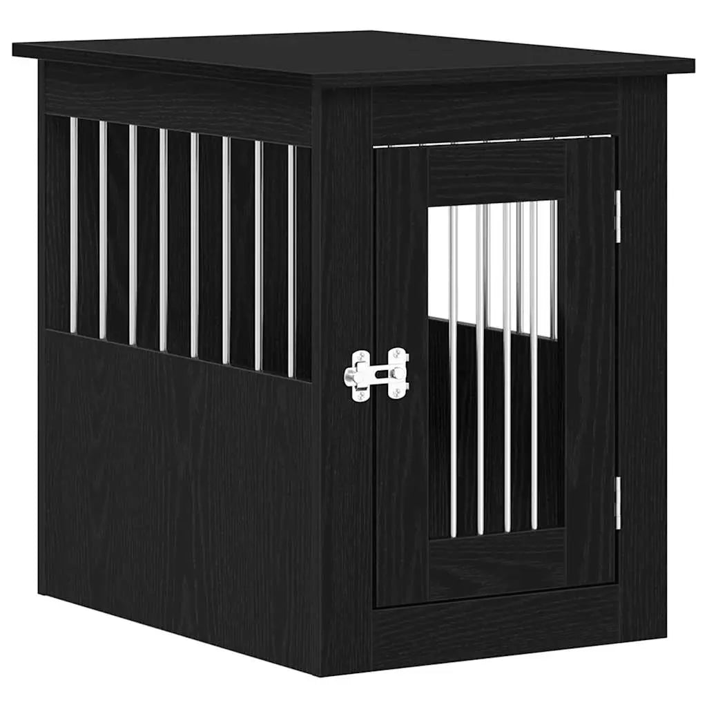 vidaXL Dog Crate Furniture Black Oak 45x62x59 cm Engineered Wood - from vidaXL
