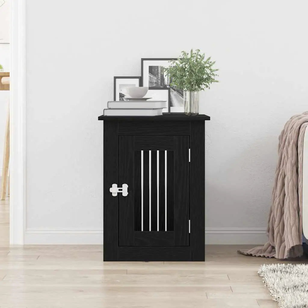 vidaXL Dog Crate Furniture Black Oak 45x62x59 cm Engineered Wood - from vidaXL