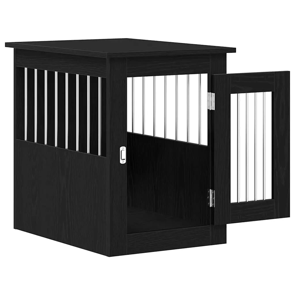 vidaXL Dog Crate Furniture Black Oak 45x62x59 cm Engineered Wood - from vidaXL