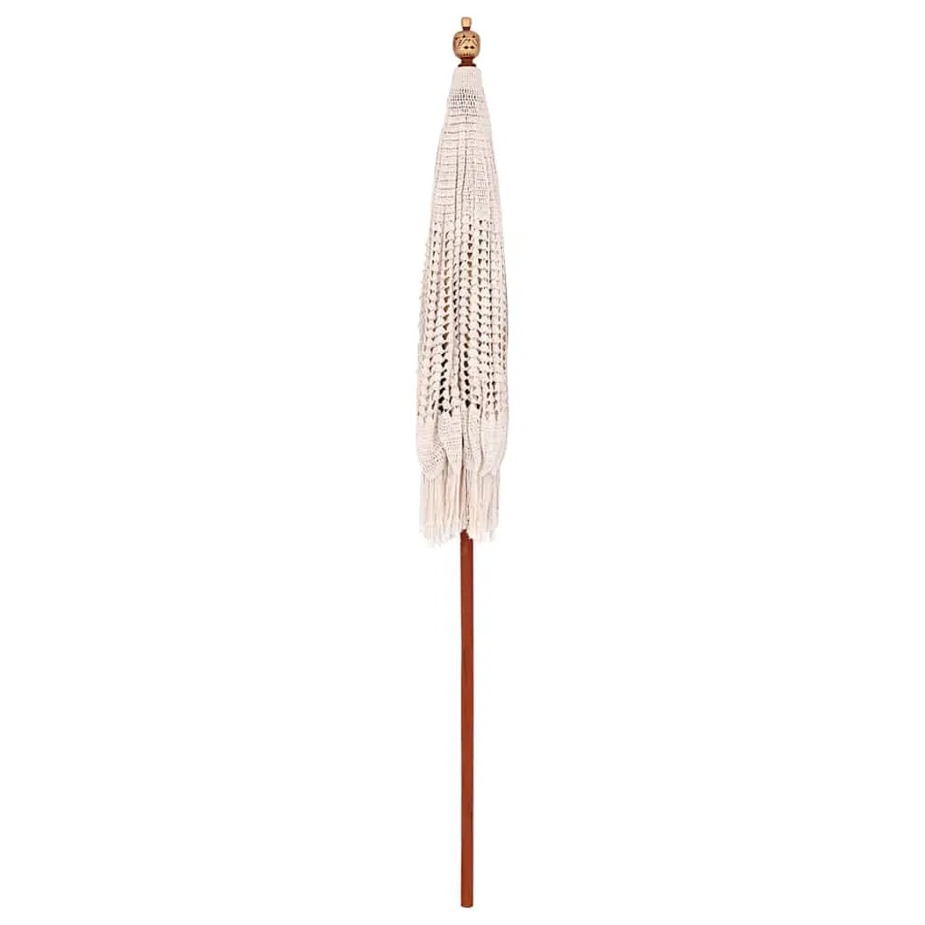 vidaXL vidaXL Macrame Parasol Cream 190 x 190 x 260 cm - Parasol