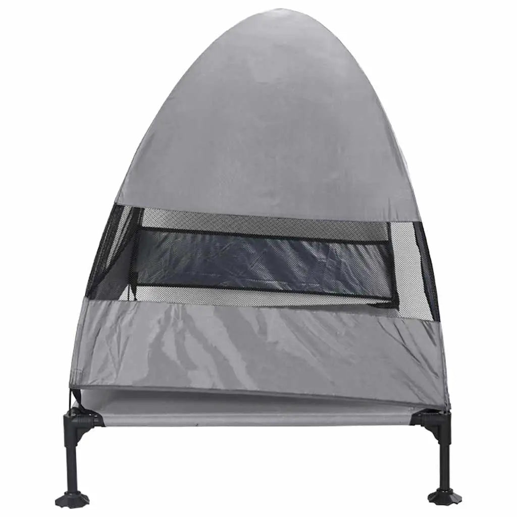 vidaXL Raised Dog Bed Light Grey 127 x 81 x 108 cm Fabric and Steel - from vidaXL