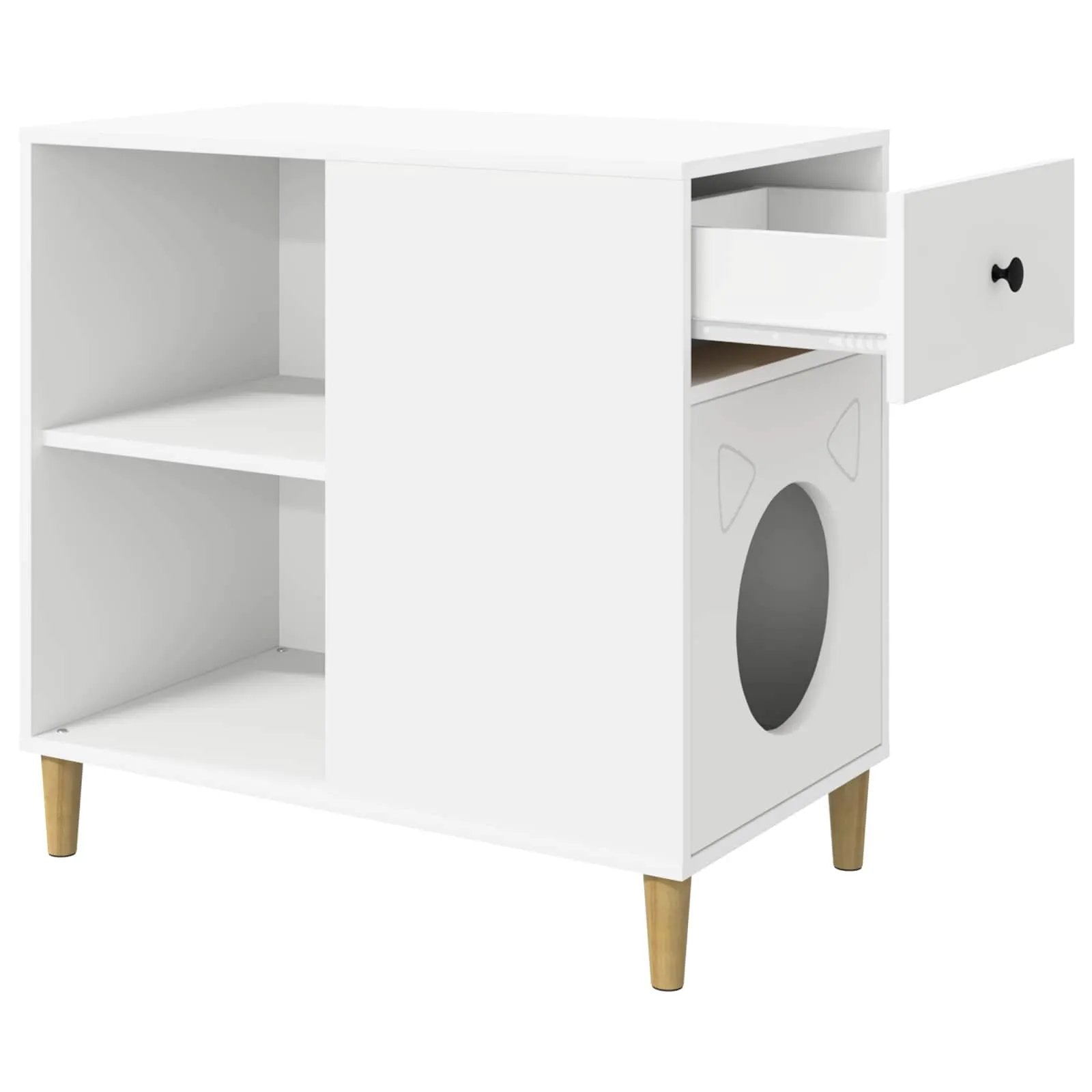 vidaXL vidaXL Cat House White 72 x 42.5 x 70 cm Engineered Wood - Cat House
