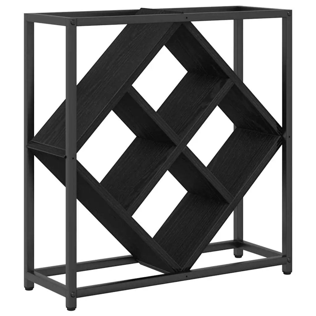 vidaXL vidaXL Wine Rack Black Oak 51 x 18 x 52.5 cm Engineered Wood - Wine Rack