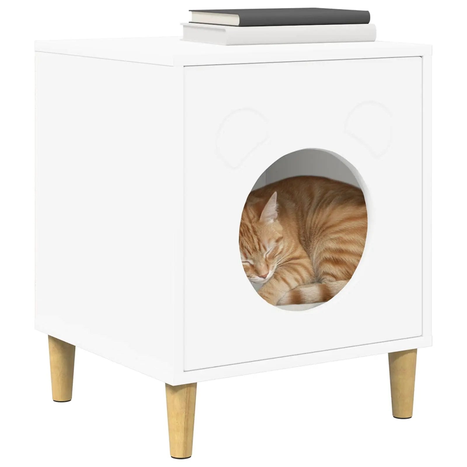 vidaXL vidaXL Cat House White 42.5 x 40 x 53 cm Engineered Wood - Cat House