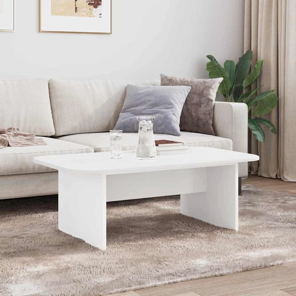 vidaXL VidaXL Coffee Table 93 x 53 x 33 Cm White Engineered Wood Smooth Finish Living Room - Coffee Table