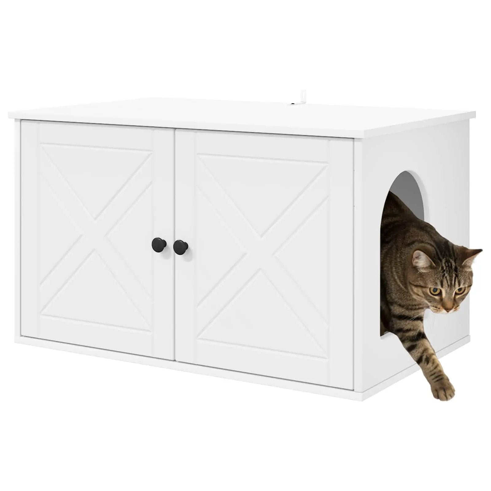 vidaXL vidaXL Cat House White 85 x 55 x 50.5 cm Engineered Wood - Cat House