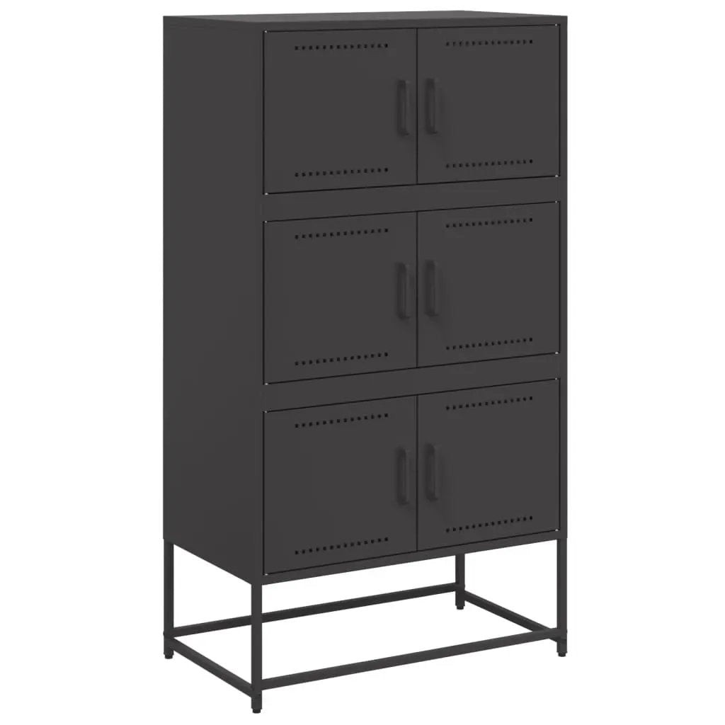 vidaXL vidaXL Sideboard Black 68.5x38.5x123.5 cm Steel - Sideboard