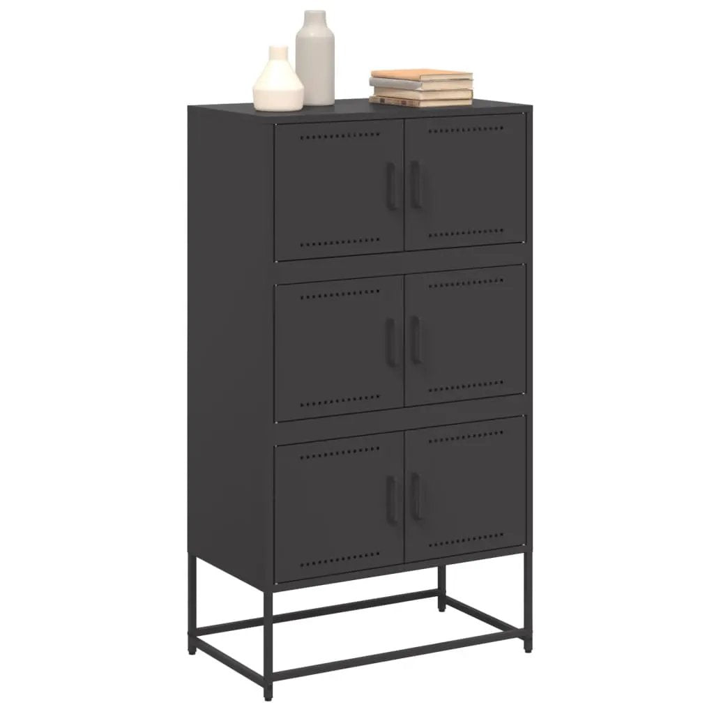 vidaXL vidaXL Sideboard Black 68.5x38.5x123.5 cm Steel - Sideboard