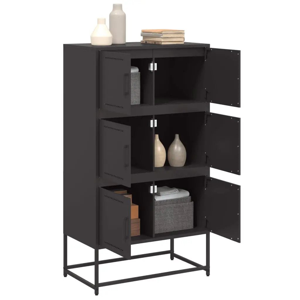vidaXL vidaXL Sideboard Black 68.5x38.5x123.5 cm Steel - Sideboard