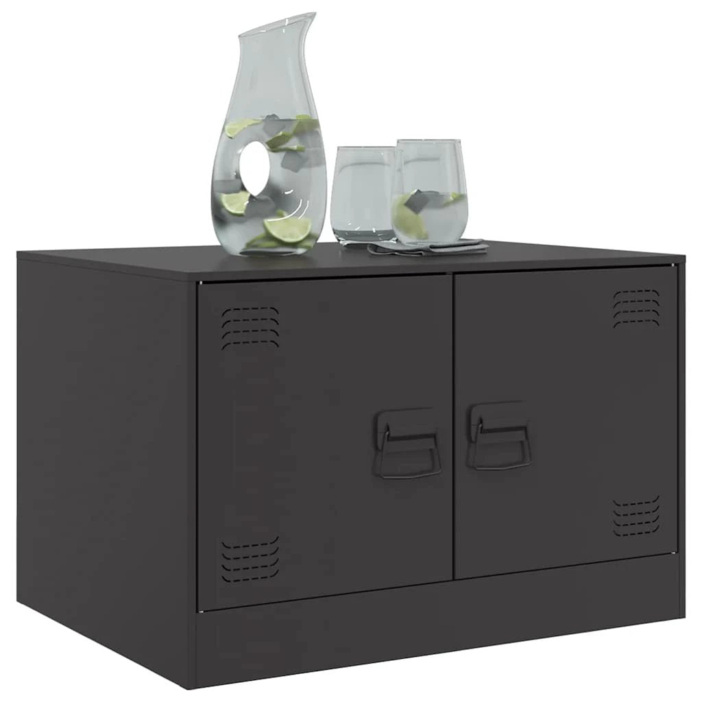VidaXL Coffee Table 67x50x44 cm Steel Frame With Double Doors For Modern Living Room by vidaXL