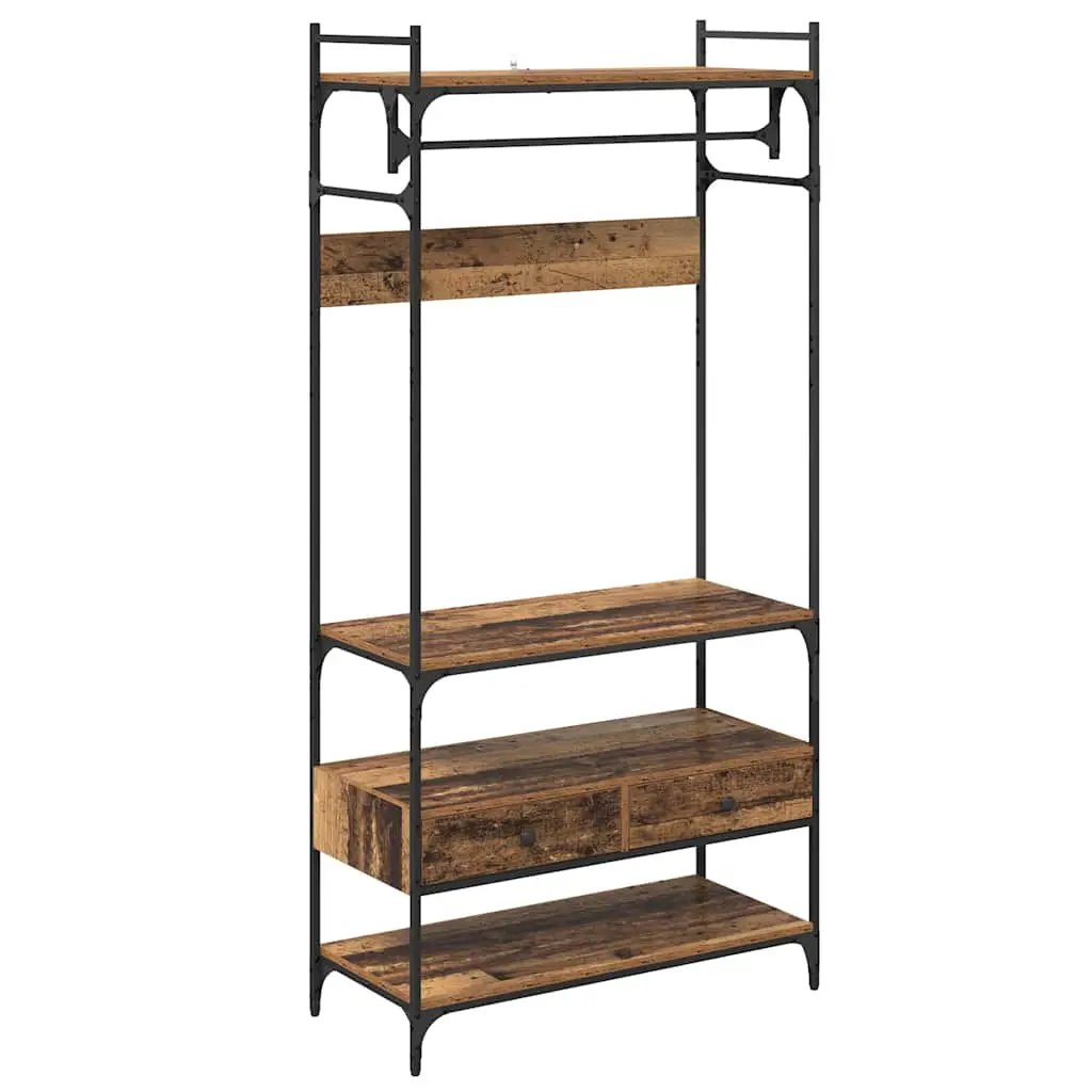 vidaXL vidaXL Wardrobe with Shelf Old wood 89 x 39 x 184.5 cm Engineered wood - Wardrobe
