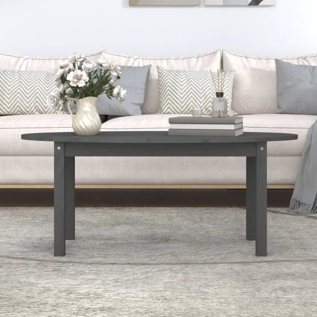 VidaXL Coffee Table 110x55x45 cm Solid Pine Wood Rustic Finish For Living Room Decor by vidaXL