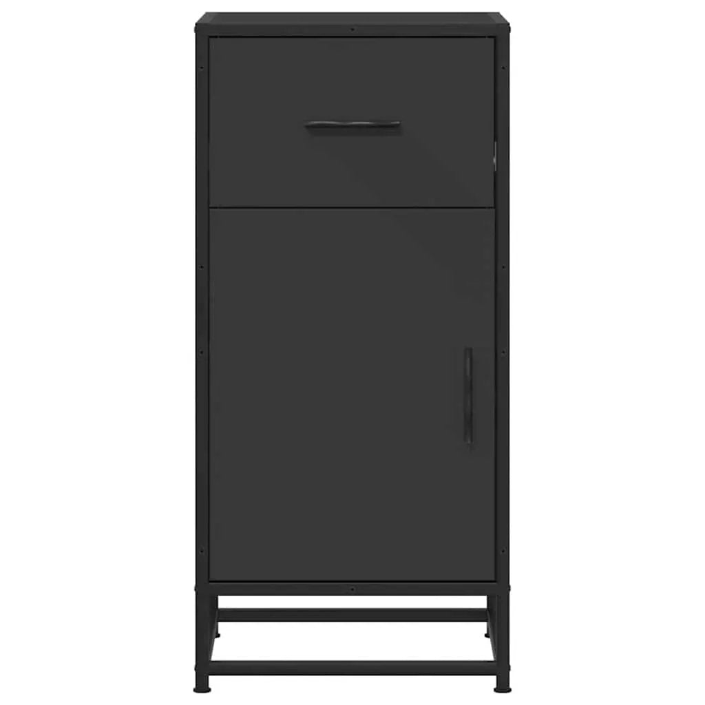 vidaXL vidaXL Sideboard Black 35.5x35x76 cm Engineered Wood and Metal - Sideboard
