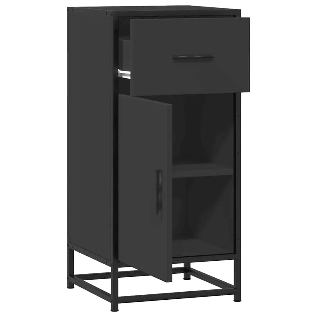 vidaXL vidaXL Sideboard Black 35.5x35x76 cm Engineered Wood and Metal - Sideboard