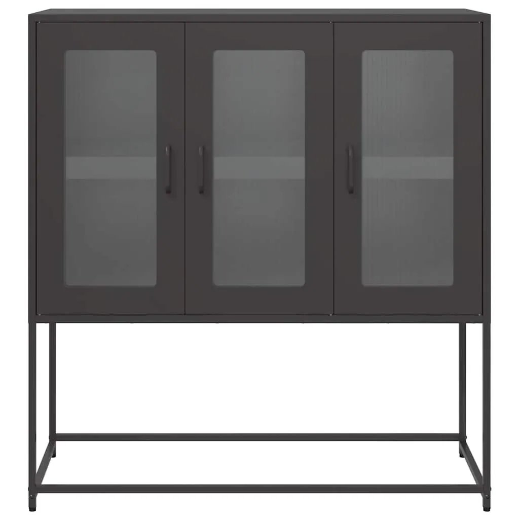 vidaXL vidaXL Sideboard Black 100.5x39x107 cm Cold-rolled Steel - Sideboard
