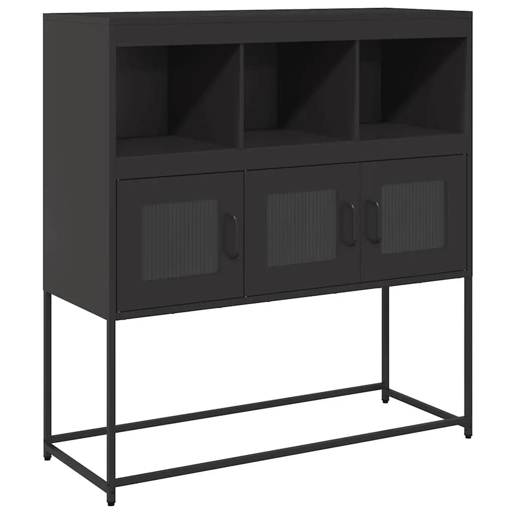 vidaXL vidaXL Sideboard Black 100.5x39x107 cm Cold-rolled Steel - Sideboard