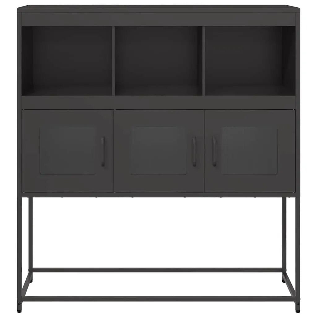 vidaXL vidaXL Sideboard Black 100.5x39x107 cm Cold-rolled Steel - Sideboard