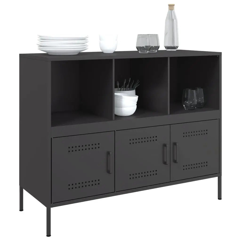 vidaXL vidaXL Sideboard Black 100.5x39x79 cm Steel - Sideboard