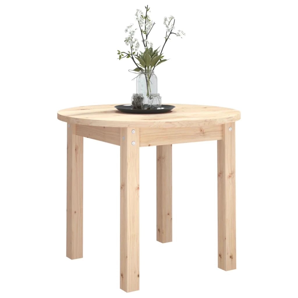 VidaXL Coffee Table 55x45 cm Solid Pine Wood With Natural Finish For Living Room Decor by vidaXL