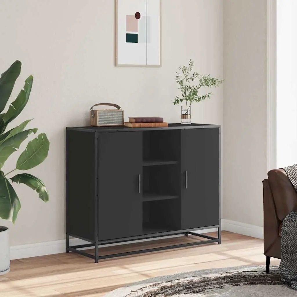 vidaXL vidaXL Sideboard Black 92x35x76 cm Engineered Wood - Sideboard