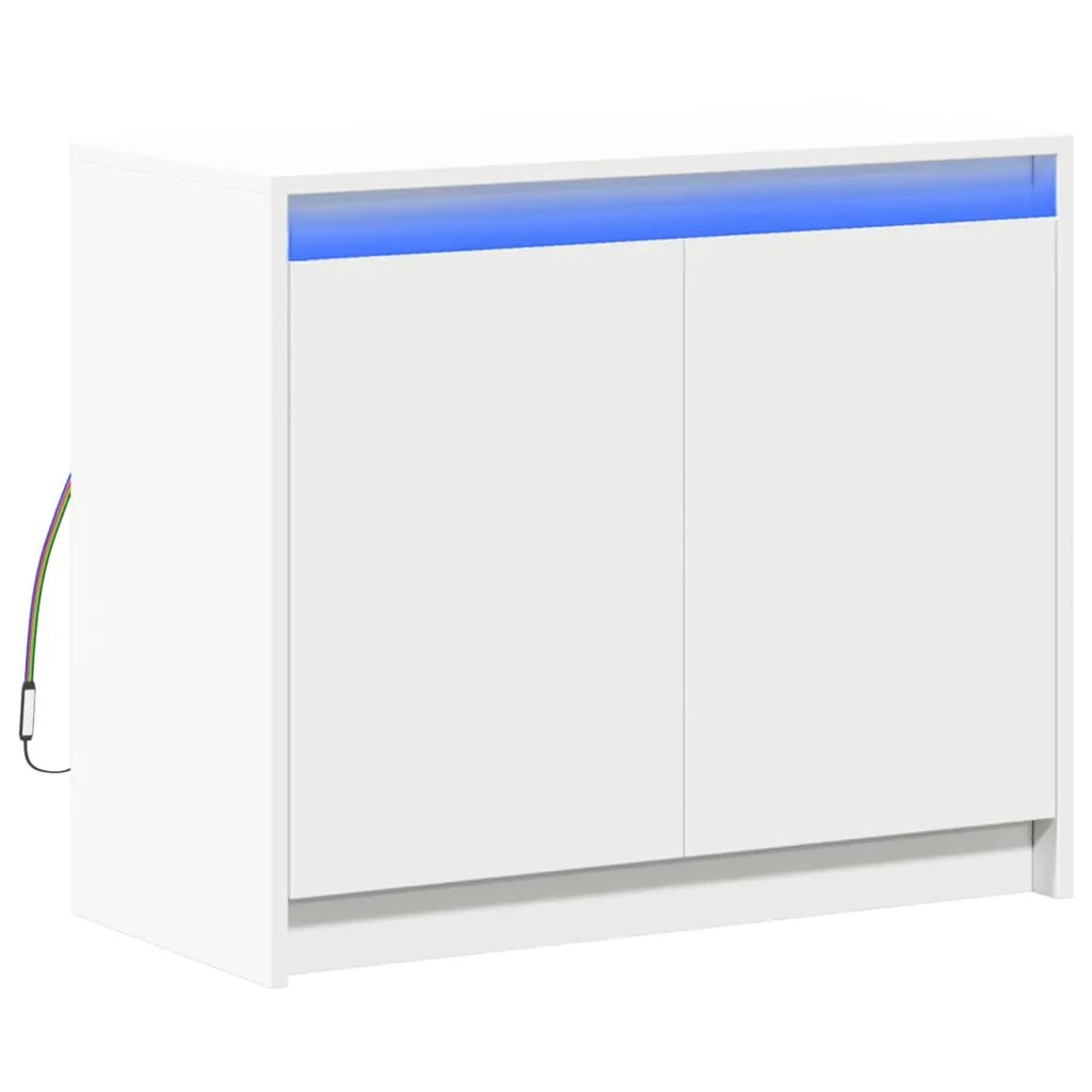 vidaXL vidaXL Sideboard with LED White 72x34x61 cm Engineered Wood - Sideboard