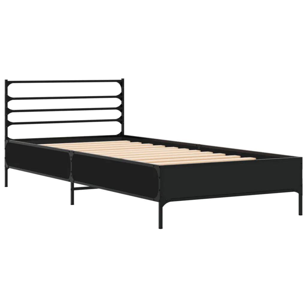vidaXL Bed Frame without Mattress Black 90x200 cm - from vidaXL