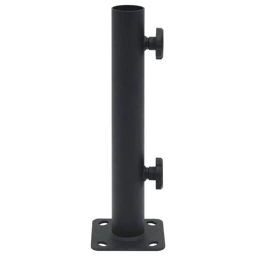 vidaXL vidaXL Parasol Base for Ø32/34/38 mm Pole Matt Black Steel - Parasol