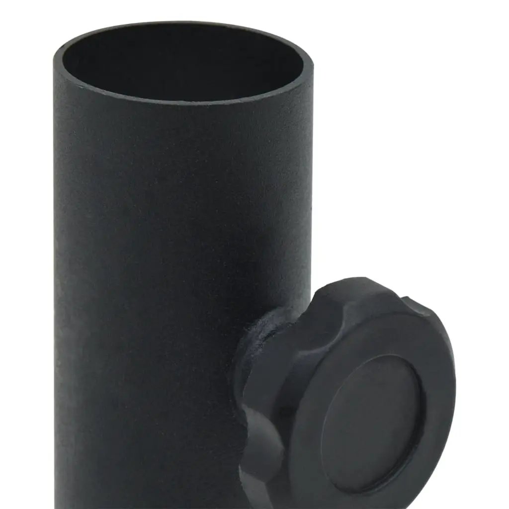 vidaXL vidaXL Parasol Base for Ø32/34/38 mm Pole Matt Black Steel - Parasol