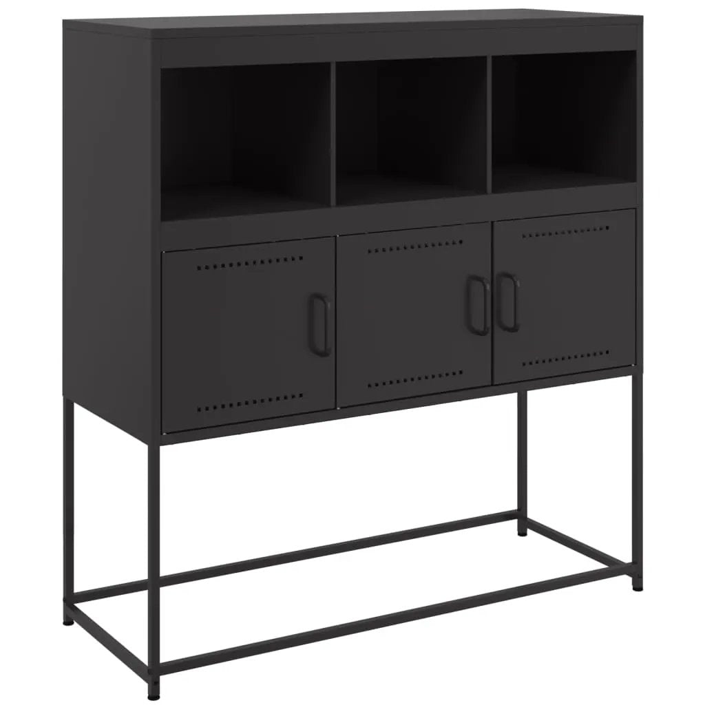 vidaXL vidaXL Sideboard Black 100.5x39x107 cm Steel - Sideboard
