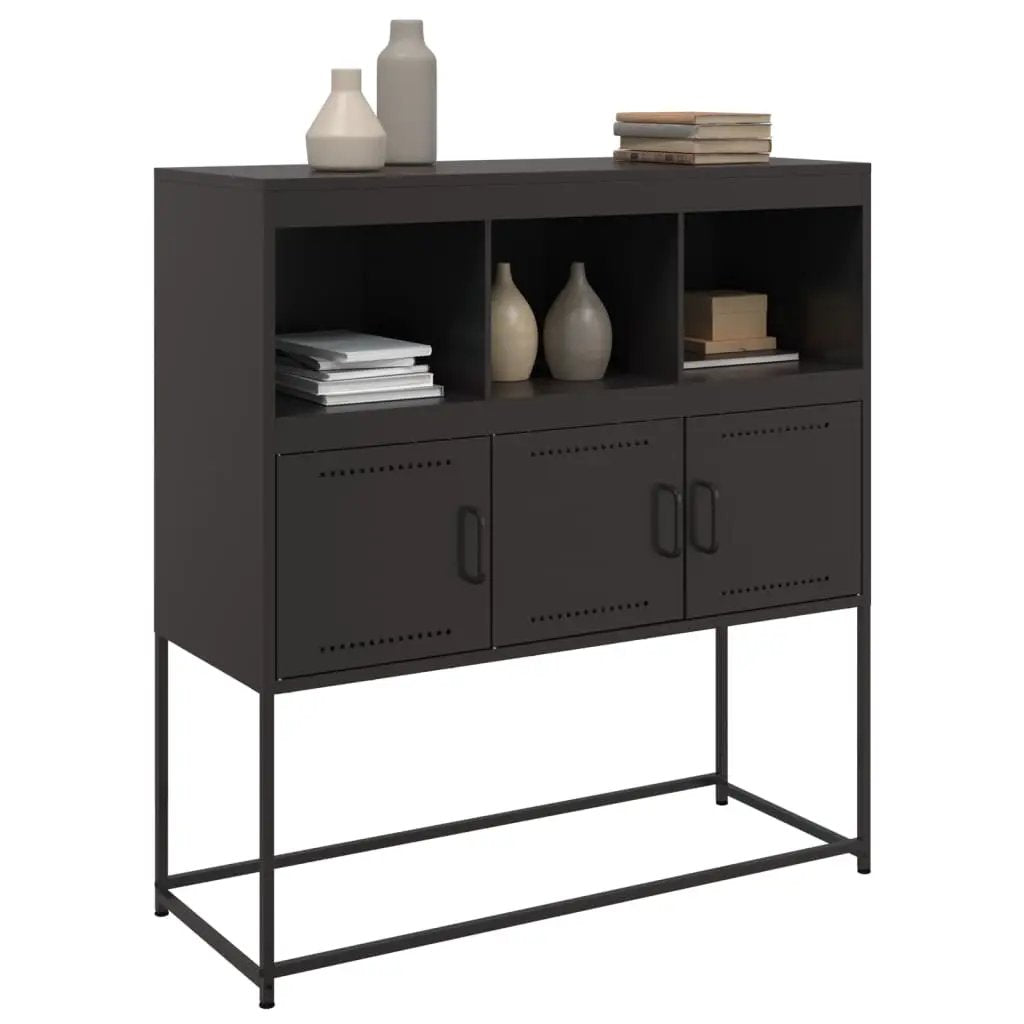 vidaXL vidaXL Sideboard Black 100.5x39x107 cm Steel - Sideboard
