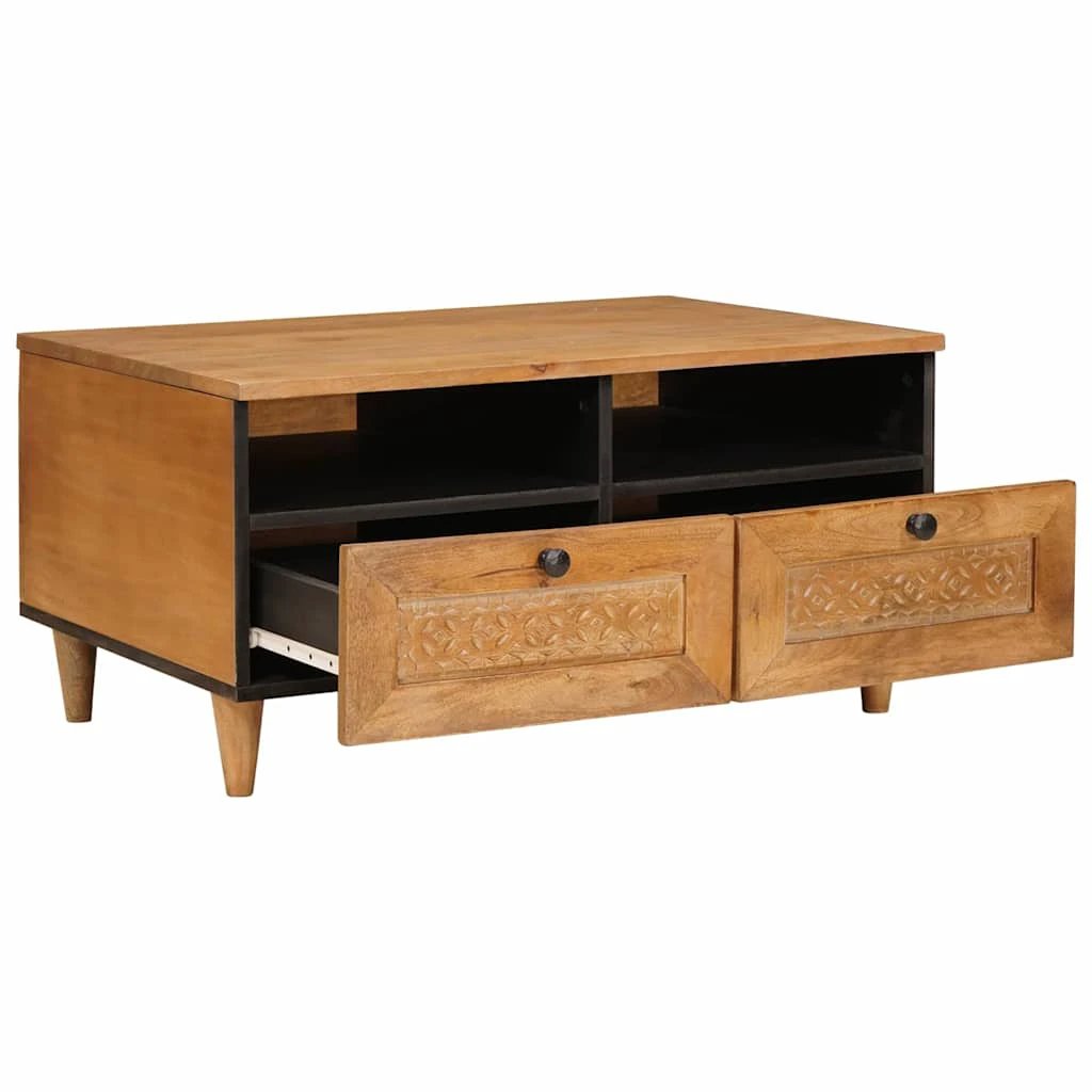 vidaXL Coffee Table 80x54x40 cm Solid Acacia Wood Centerpiece for Living Room Modern Design by vidaXL