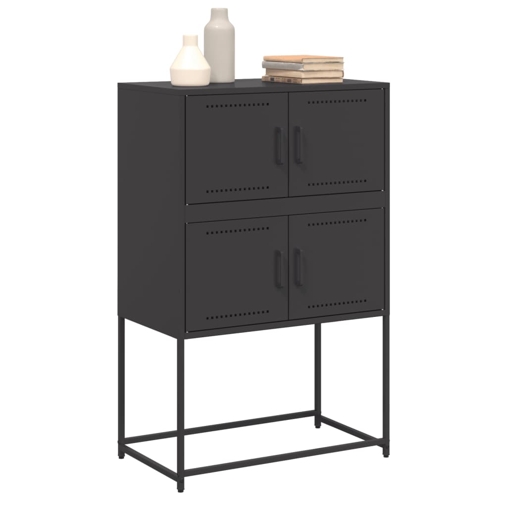 vidaXL vidaXL Sideboard Black 68.5x38.5x107 cm Steel - Sideboard