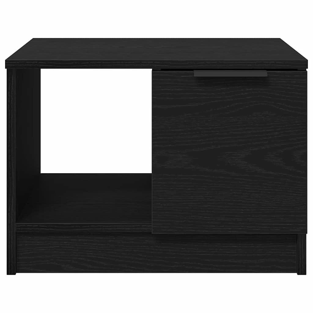 vidaXL vidaXL Coffee Table 50x50x36 cm Black Oak Engineered Wood Contemporary Minimalist For Modern Living Rooms - Coffee Table