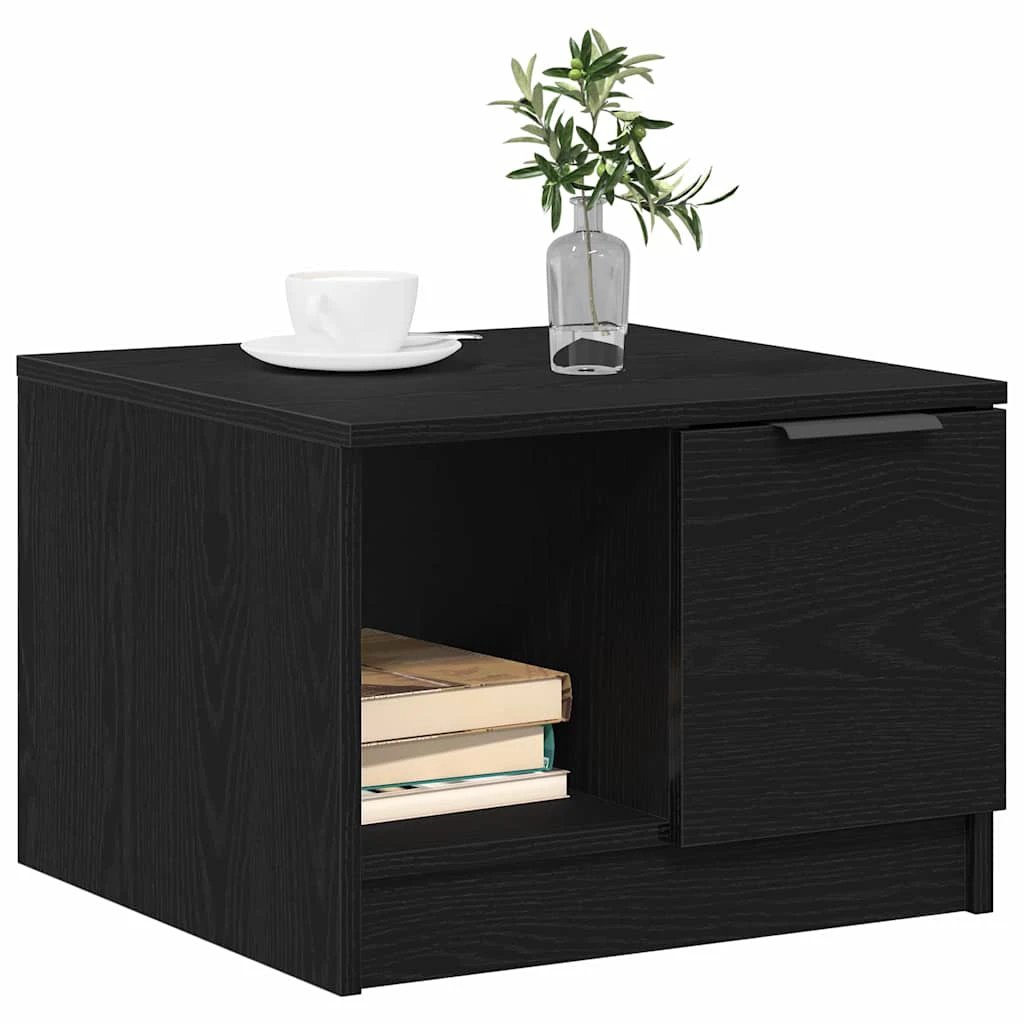 vidaXL vidaXL Coffee Table 50x50x36 cm Black Oak Engineered Wood Contemporary Minimalist For Modern Living Rooms - Coffee Table
