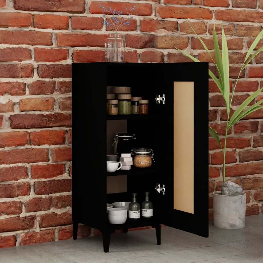 vidaXL vidaXL Sideboard Black 34.5x34x90 cm Engineered Wood - Sideboard