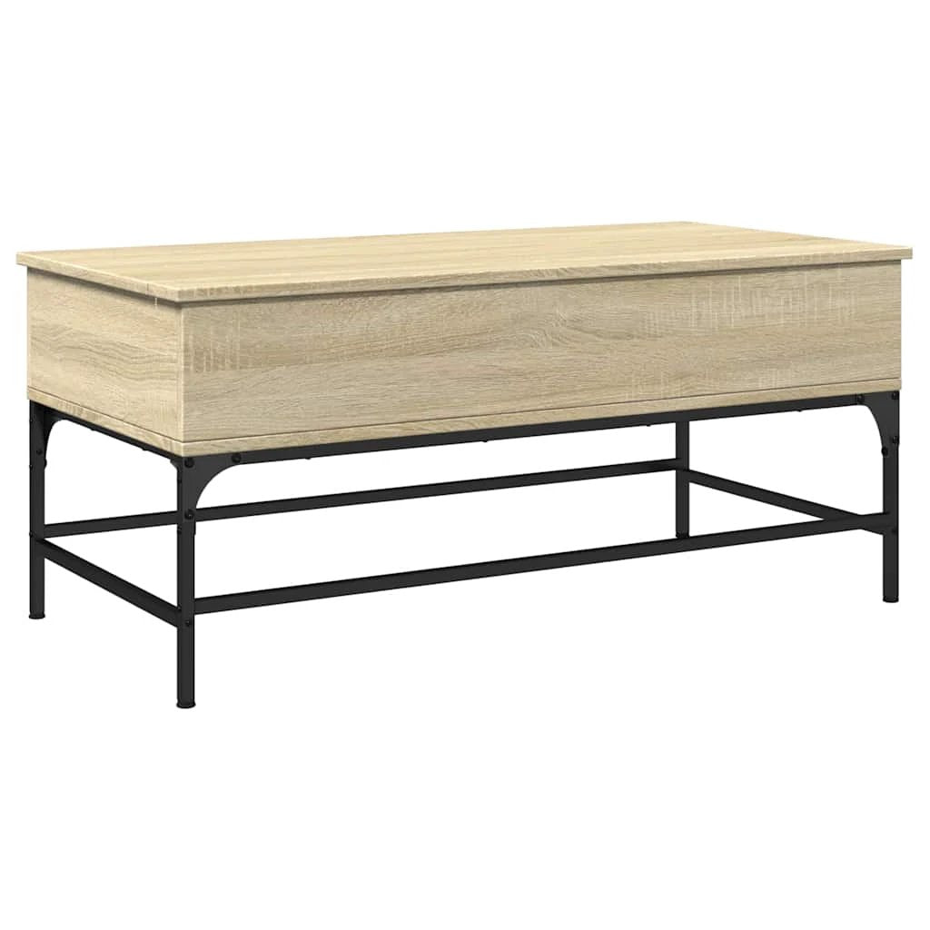 vidaXL VidaXL Coffee Table 100x50x45 cm Engineered Wood and Metal Durable Moisture-Resistant Finish For Living Room Decor - Coffee Table