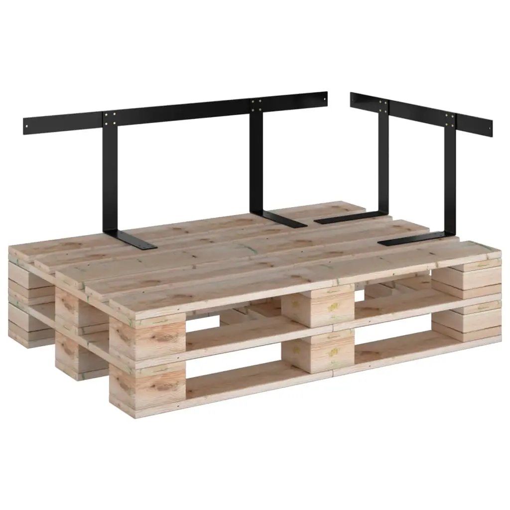 vidaXL vidaXL Backrest for Pallet Sofa Black 110 cm Iron - Garden Sofa Sets