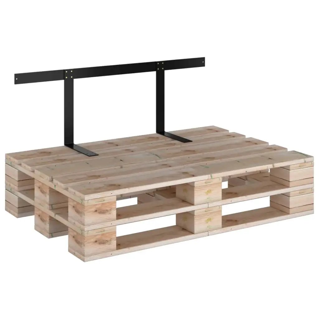 vidaXL vidaXL Backrest for Pallet Sofa Black 110 cm Iron - Garden Sofa Sets