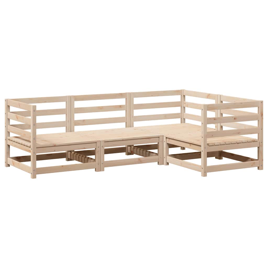 vidaXL vidaXL Garden Sofa Set | Natural Pine | Solid Pine Wood | Large | Modular - Garden Sofa Sets