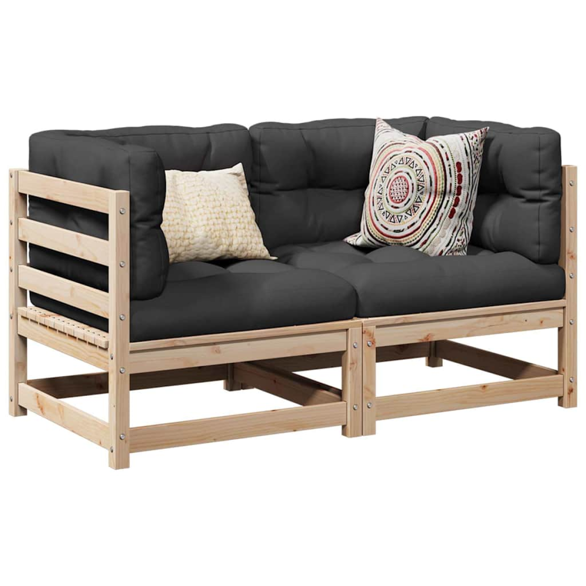 vidaXL vidaXL Garden Sofa Set | Natural Pine | Solid Pine Wood | Medium | Modular - Garden Sofa Sets